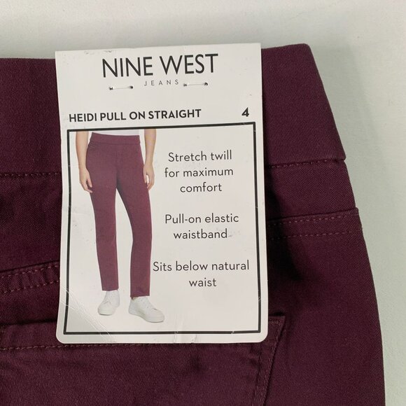 Nine West Women's Jeans 4 Heidi Pull On Denim Pant Jeans Plum Purple Size 4 - Picture 5 of 9